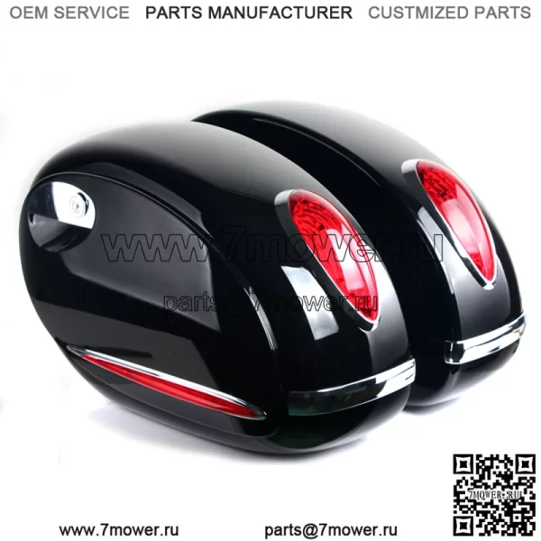 Жесткая пластиковая боковая коробка мотоцикла для Harley Davidson - Image 2