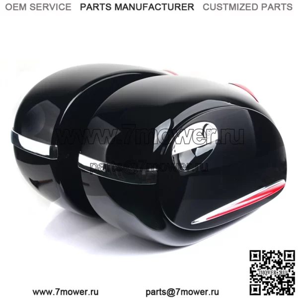 Жесткая пластиковая боковая коробка мотоцикла для Harley Davidson - Image 3