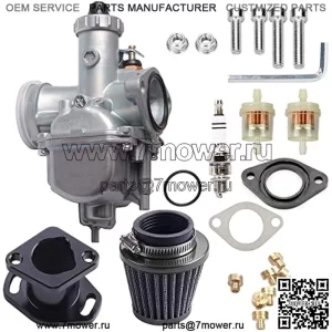 Карбюратор VM22 VM22 Predator 212CC 196cc CT200U KT196 Moto Mini Bike Race Go Kart 6,5 л.с. Baja Warrior Heat MB165 MB200 Комплект воздушного фильтра для мини-велосипеда Go Kart для двигателя Freight Predator GX200 мощностью 6,5 л.с.…