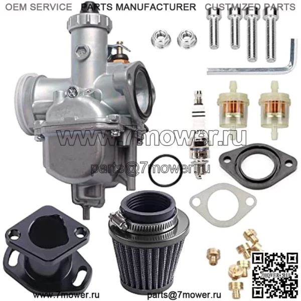 Карбюратор VM22 VM22 Predator 212CC 196cc CT200U KT196 Moto Mini Bike Race Go Kart 6,5 л.с. Baja Warrior Heat MB165 MB200 Комплект воздушного фильтра для мини-велосипеда Go Kart для двигателя Freight Predator GX200 мощностью 6,5 л.с.…