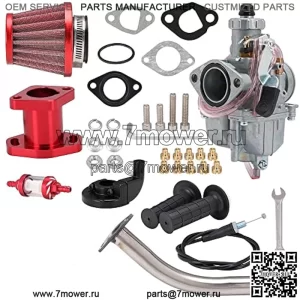 VM22 Racing Carburetor Stage 2 Kit Масляный фильтр с ЧПУ 46 мм Фильтр для двигателя Predator 212cc CT200U CT200U-EX BT200X GX200 196cc Go Kart Baja MB200 Mini Bike Red