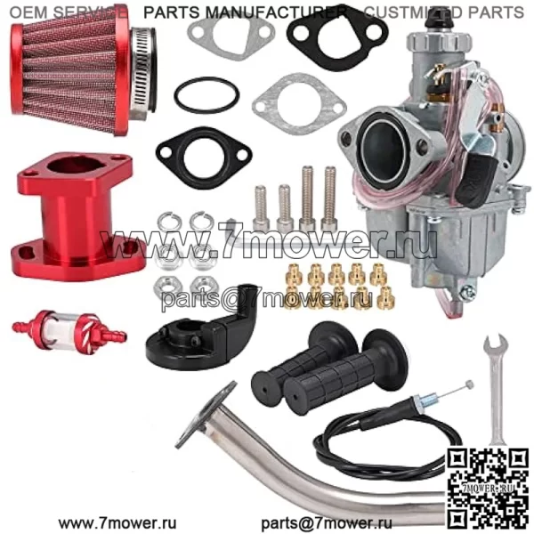 VM22 Racing Carburetor Stage 2 Kit Масляный фильтр с ЧПУ 46 мм Фильтр для двигателя Predator 212cc CT200U CT200U-EX BT200X GX200 196cc Go Kart Baja MB200 Mini Bike Red