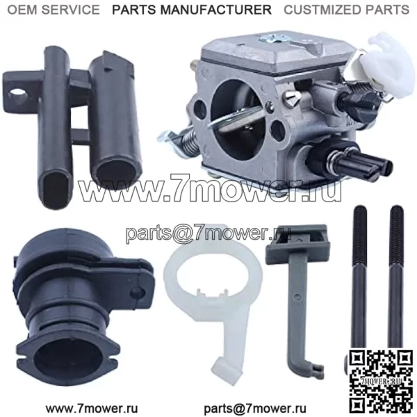 Комплект впускного коллектора карбюратора для Husqvarna 362 365 371 372 372XP для детали бензопилы, карбюратора, дроссельной заслонки, впускного коллектора, втулки, опоры впуска, болта карбюратора - Image 2