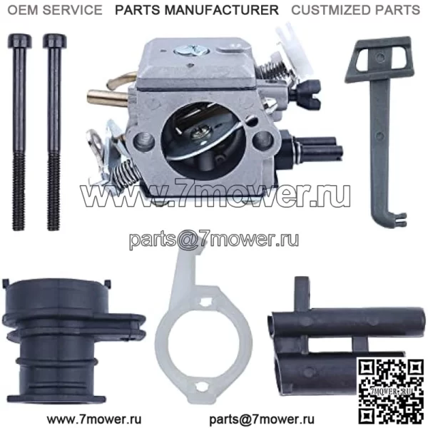Комплект впускного коллектора карбюратора для Husqvarna 362 365 371 372 372XP для детали бензопилы, карбюратора, дроссельной заслонки, впускного коллектора, втулки, опоры впуска, болта карбюратора - Image 4