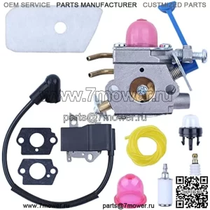 Катушка зажигания карбюратора для триммеров Husqvarna 128C 128L 128LD 128R 128RJ 128CD, карбюратор, катушка зажигания, воздушный фильтр, топливный фильтр, лампа, топливопровод, прокладка, свеча зажигания