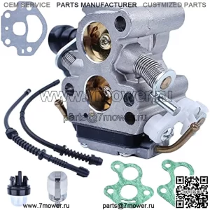 Для Jonsared CS410 CS2240 Для Husqvarna 435 440 435E 440E Комплект топливных шлангов карбюратора, Карбюратор, Топливный шланг, Обратный шланг, Топливный фильтр, Лампа, Прокладка карбюратора, Впускная прокладка