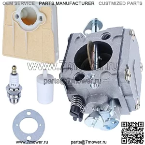 Комплект воздушного фильтра карбюратора для Husqvarna 61 66 181 266 268 272 281 288 для бензопилы, карбюратора, воздушного фильтра, прокладки карбюратора, топливного шланга, свечи зажигания