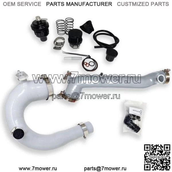 СЕРЫЙ Polaris RZR Turbo R & PRO XP Комплект силиконовых заправочных трубок и продувочный клапан