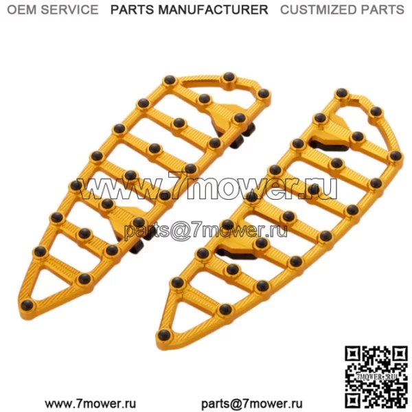 MX Billet Driver Floorboards Gold 18" Парный комплект Harley Touring 99+ (Для: Harley-Davidson)