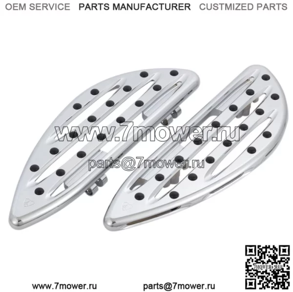 Комплект накладок на пол  Deep Cut Driver, хром, пара 16 дюймов для Harley Touring 99+ (для: Harley-Davidson)