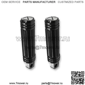 Крепкие черные алюминиевые подножки с ЧПУ Harley Softail Sportster Dyna Touring (Для: Harley-Davidson)