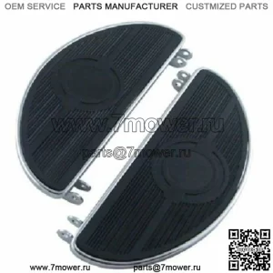 Хромированная копия Old School Bullseye Floorboards Набор подножек Harley Panhead Duo (Для: Harley-Davidson)