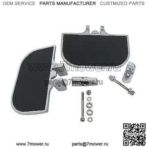 Хромированные мини-половицы Подставки для ног Подножки подножки Harley Передняя задняя часть Custom (Для: Harley-Davidson)