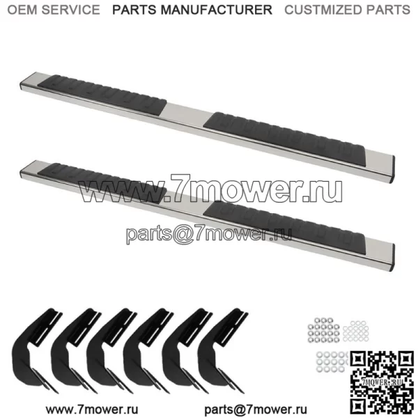 Подножки для Dodge Ram 1500 Quad Cab Steel 6 дюймов с боковой подножкой Nerf Bar 2019-2022 гг. - Image 2