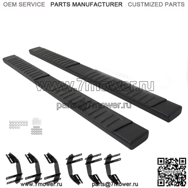 Подножки для Dodge Ram 1500 Quad Cab 2019-22 2019-22 гг., боковые пороги Nerf Bars 6 дюймов, черные - Image 3