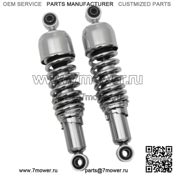 Хромированные 11-дюймовые сменные азотные амортизаторы Harley Touring (Для: Harley-Davidson)
