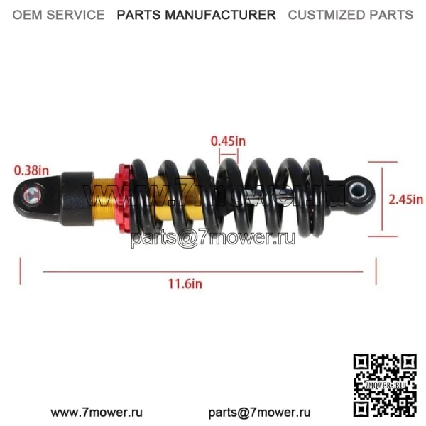 10,5 "270 мм задняя ударная пружина для бездорожья SDG SSR 50cc 110cc 125cc скутер - Image 5