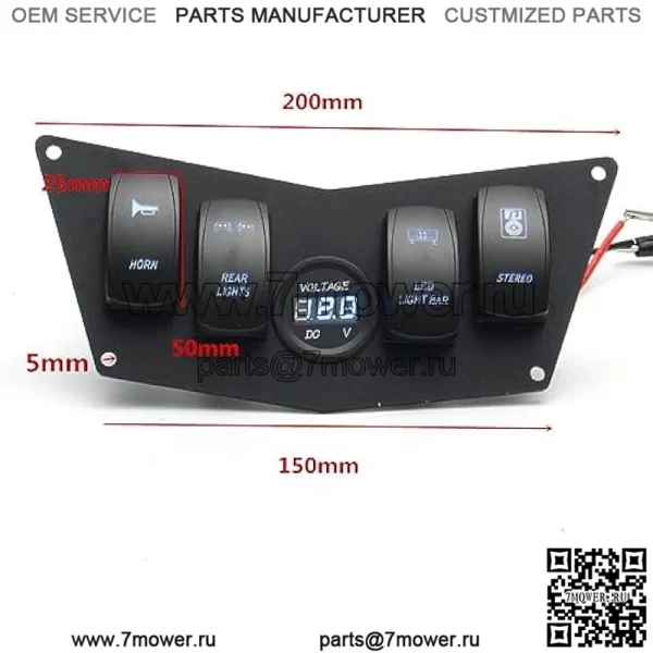 12-24 В приборная панель, 4 кулисных переключателя для ATV UTV Polaris Ranger RZR XP 900 800 570 - Image 2