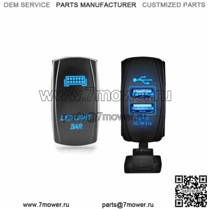 2 шт. кулисный переключатель (светодиодная панель + зарядное устройство USB) 5-контактный для автомобиля ATV UTV (для: более одного автомобиля)