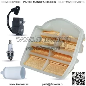 Топливный комплект катушки зажигания для Husqvarna 445 450 445e544080803, катушка зажигания, воздушный фильтр, топливный фильтр, свеча зажигания