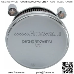 Chrome Stage 2 Большой присоска Воздушный фильтр Комплект красных фильтров Harley Twin Cam (Для: Harley-Davidson)