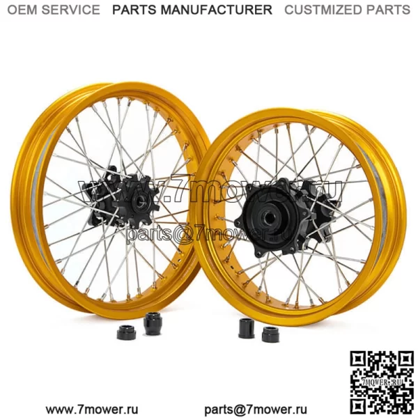 Ступицы бескамерных колес G310 Supermoto 17x3,5 19x2,5 со спицами, Cush Drive
