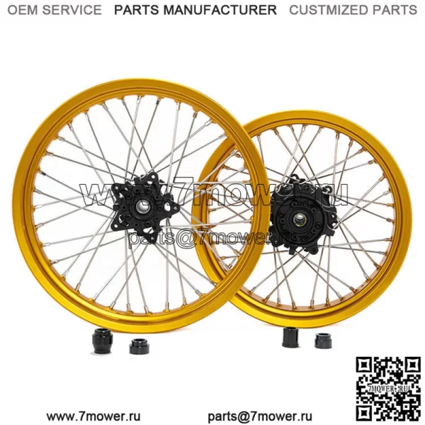 Ступицы бескамерных колес G310 Supermoto 17x3,5 19x2,5 со спицами, Cush Drive - Image 2