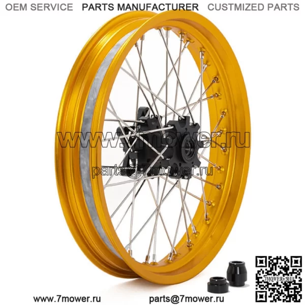Ступицы бескамерных колес G310 Supermoto 17x3,5 19x2,5 со спицами, Cush Drive - Image 3