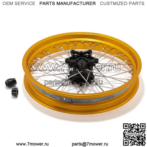 Ступицы бескамерных колес G310 Supermoto 17x3,5 19x2,5 со спицами, Cush Drive - Image 5