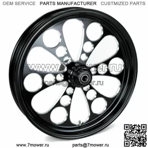 Черный Kool Kat 26-дюймовый 3,5-дюймовый обод переднего колеса Harley Touring Custom Single Disc (Для: Harley-Davidson)