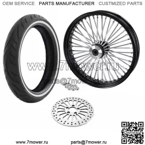 21 3.5 Черный 46 Пакет передних колесных дисков Fat King Spoke WW Single Disc 08+ Harley (Для: Harley-Davidson)