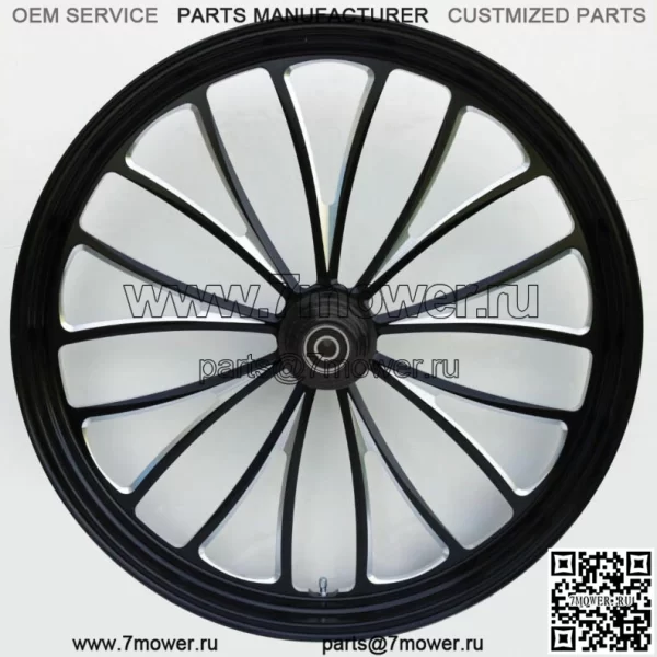 Черный Manhattan, обод переднего колеса размером 26 x 3,5 дюйма Harley Touring Single Disc 84-07 (для: Harley-Davidson)