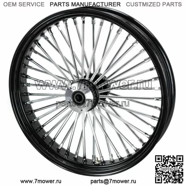 21 3,5 46 Переднее колесо Fat King Spoke, черный обод, двойной диск 08+ Harley Touring ABS (для: Harley-Davidson)