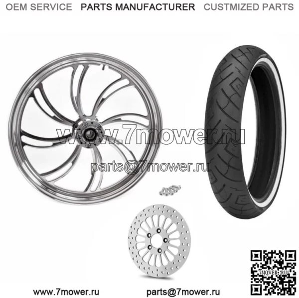 Полированная заготовка 21 Переднее колесо Vortex 21, обод SD, комплект шин WW Harley Touring (для: Harley-Davidson)