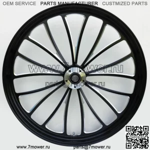 Черный Manhattan, 23 x 3,5-дюймовый обод переднего колеса Harley Touring Dual Disc 2008+ (Для: Harley-Davidson)