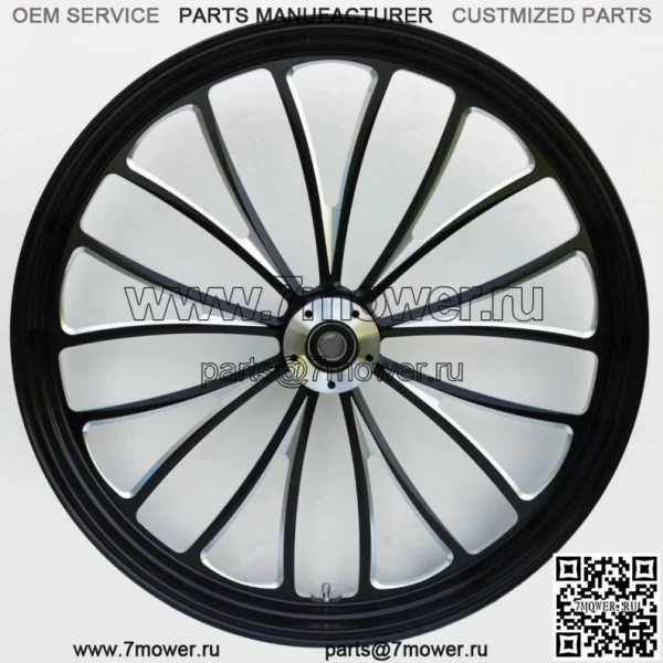 Черный Manhattan, 23 x 3,5-дюймовый обод переднего колеса Harley Touring Dual Disc 2008+ (Для: Harley-Davidson)