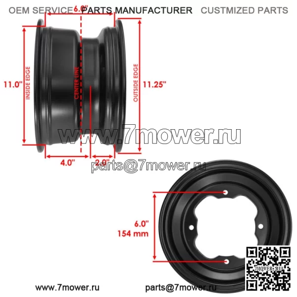 Диски передних колес для Yamaha Warrior 350 YFM350 1989-1990 1997-2004 гг. - Image 2