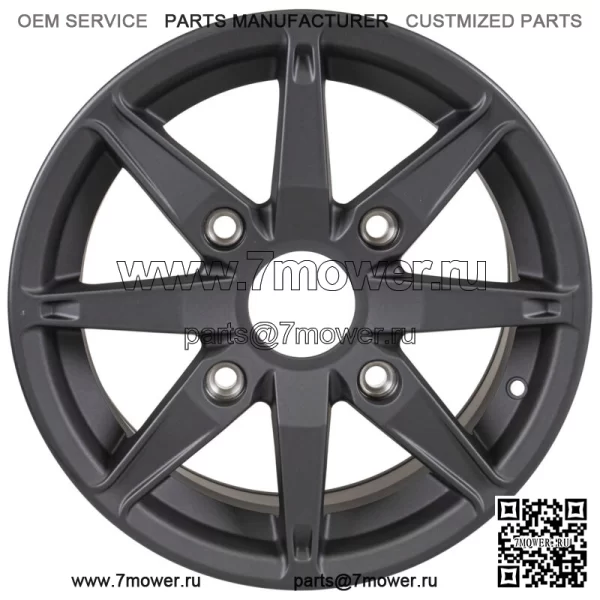 Polaris 1523150-744 Литой диск Matte Flash Black 15x7 55ET RZR Sport General 1000 (Для: Polaris)