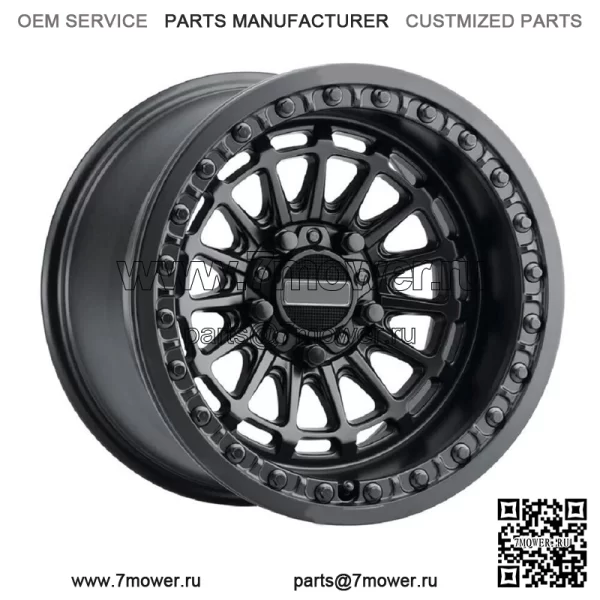 Колеса MetalFX Delta R Beadlock 15x7/15x10, черные Polaris RZR Turbo R & Pro R (для: Polaris)