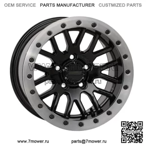 System 3 SB-9 Beadlock 15-дюймовые колеса Matte Black + 10 мм Polaris RZR Turbo R & Pro R (для: Polaris)