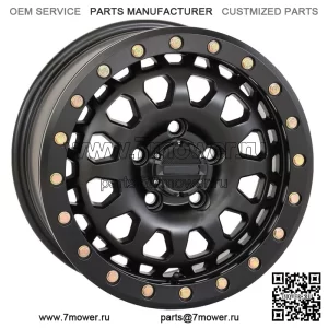 System 3 SB-6 Beadlock 15-дюймовые колеса, черные (6+1) Polaris RZR Turbo R и Pro R (для: Polaris)
