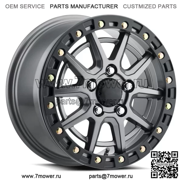 ITP SD10 Beadlock 15-дюймовые колеса/диски серого цвета Polaris RZR Turbo R & Pro R (для: Polaris)