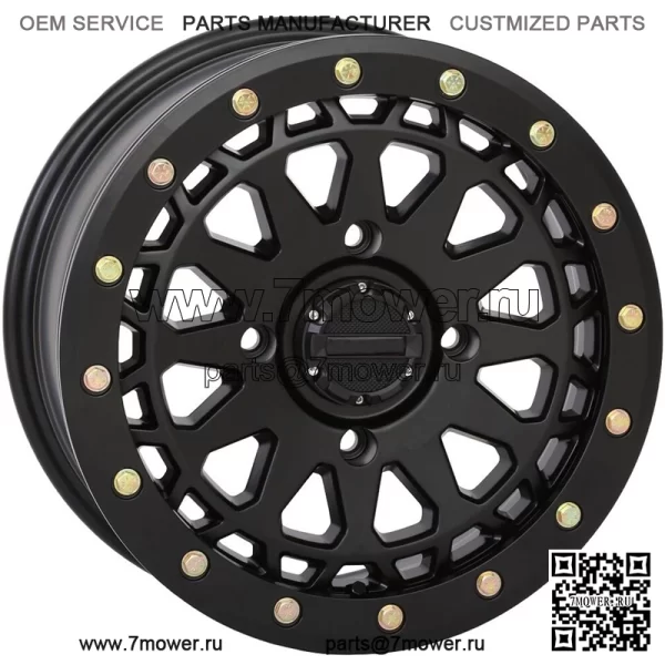 System 3 SB-6 Beadlock 15-дюймовые колеса, черные (6+1) Polaris RZR Turbo S / RS1 (4) (Для: Polaris)