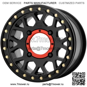KMC UTV KS235 Граната Beadlock 15x6 4x156 +38 мм Сатиновый черный обод колеса 15 дюймов (для: Polaris)