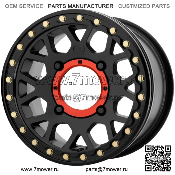 KMC UTV KS235 Граната Beadlock 15x6 4x156 +38 мм Сатиновый черный обод колеса 15 дюймов (для: Polaris)