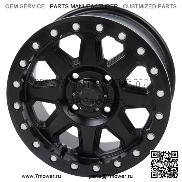Диск Tusk Uinta Beadlock 14x7 5,0 + 2,0 Matte Black, рисунок проушин 4/156 (для: Polaris)