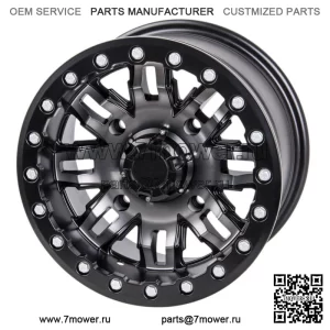 Диск Tusk Teton Beadlock 15x10 5,0 + 5,0 Gun Metal/черный, 4/156 с рисунком проушин (для: Polaris)