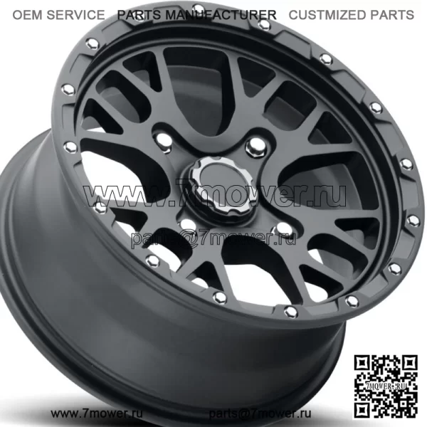 Vision Rocker Алюминий ATV UTV RTV ОБОД КОЛЕСА 15x7 4/156 4+3 Сатиновый черный (Для: Polaris)