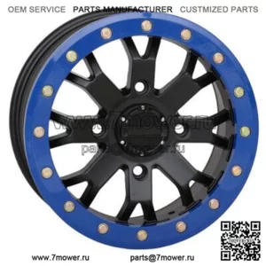 Комплект колес для квадроцикла/UTV, 14 дюймов SB-4 Beadlock Mt Blk Blue NAR 4/137 5,5+1,5 HP1K (для: Can-Am)