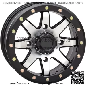 НОВОЕ колесо STI HD9 BEADLOCK с механической обработкой, матовый черный, 18x7 4/137 6+1 (+45) ОБОД UTV ATV (для: Can-Am)